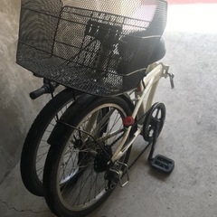 価格応談　折りたたみ自転車　6段変速付　長期保管品の画像