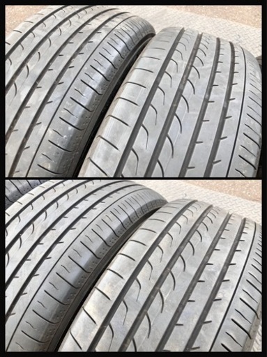 ヨコハマ ブルーアース 215/65R16 2020年製 社外アルミホイール付き バリ山 4本セット アルファード ヴェルファイア等