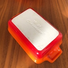 【ル・クルーゼ】グラタン皿(赤×オレンジ)の画像