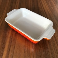 【ル・クルーゼ】グラタン皿(赤×オレンジ)の画像