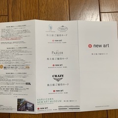 NEW ART 株主優待券　ダイヤモンド　エステ　ゴルフ　ミュージアム