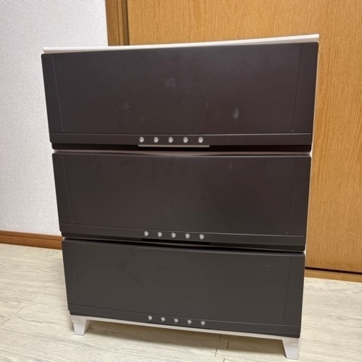 3段ボックス 茶色