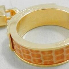 エルメス HERMES ケリー スカーフリング ゴールド　カデナ...