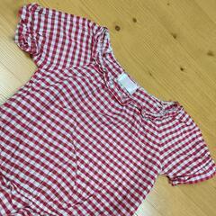トップス　レッド×ホワイト【used 95】の画像