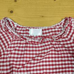 トップス　レッド×ホワイト【used 95】の画像