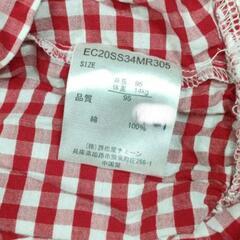 トップス　レッド×ホワイト【used 95】の画像