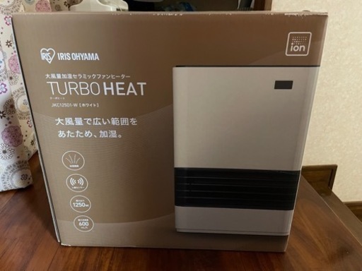 【新品未開封品】アイリスオーヤマ 加湿機能付き セラミックファンヒーター  JKC125D1-W ホワイト