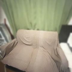 2人掛けデニムソファ 0円の画像