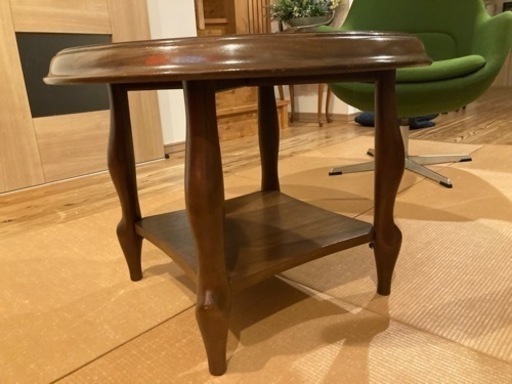 マルニ木工MARNI 昭和レトロ 木製 丸テーブル ローテーブル