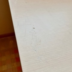 学習机 コンパクトサイズ ホワイト系 女の子 学習デスク 傷汚れありの画像