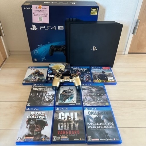 【6月まで】PS4Pro 2TB CUH-7200C B01 JetBlack プレイステーション4Pro ゲームソフト色々