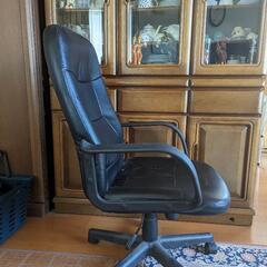 美品レザー ハイバックチェア 黒の画像