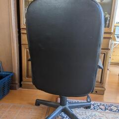 美品レザー ハイバックチェア 黒の画像