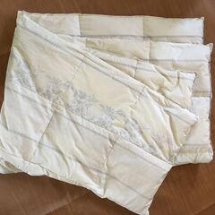 【お取引中】無料！　羽毛肌掛け布団 シングルの画像