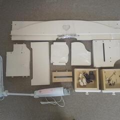 【取引中】カリモク　カントリーシリーズ　机上棚&スタンドライトの画像