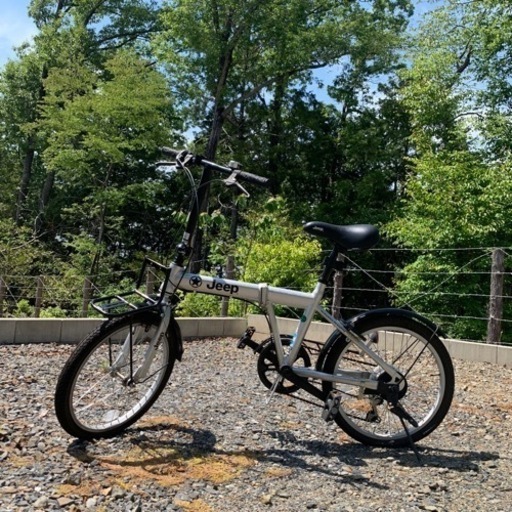 【取引中】 Jeep 20インチ  折りたたみ自転車　シルバー