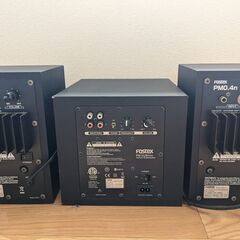 FOSTEX モニタースピーカー　PM0.4n×2　と　サブウーハー　PM-SUBminiのセットの画像