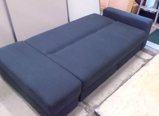 ニトリ ソファベッド 布 ネイビー系 マルチファンクショナル3 SOFABED 家具 札幌市東区 新道東店