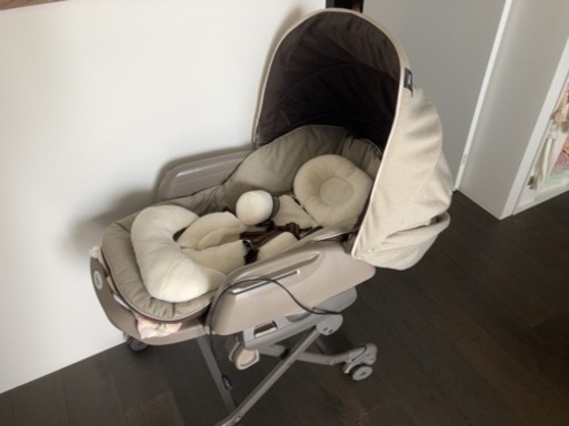 コンビ ホワイトレーベル ハイローチェアー ネムリラ AUTO SWING BEDi ドーム EG ヘーゼルベージュ