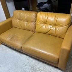 値下げしました。オイルレザーソファ
