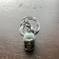 (受け渡し予定)ドクロ　翡翠　ペンダントネックレス