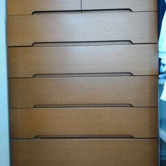 洋服たんす6段　整理タンス　チェスト　天然木　ナチュラルの画像