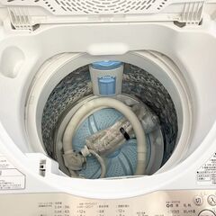 東芝 7kg 縦型洗濯機 風乾燥機能付き AW-7G8BK-W 2020年製