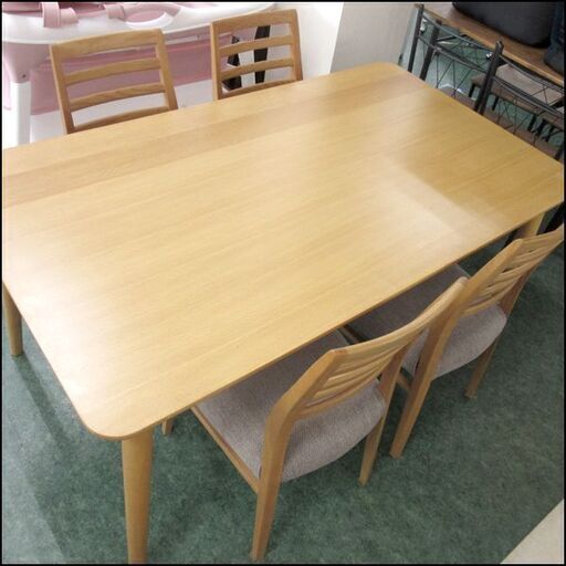 4人掛けワイド食卓テーブルセット 木目調 W150×H70×D85cm 札幌 東区 店頭引き取り歓迎