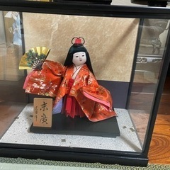 日本人形　置物　末廣 三陽作