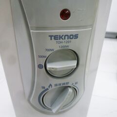 TEKNOS オイルヒーター TOH-1201 グレイッシュホワイト 11枚フィン 暖房機器 季節家電 テクノス 苫小牧西店の画像