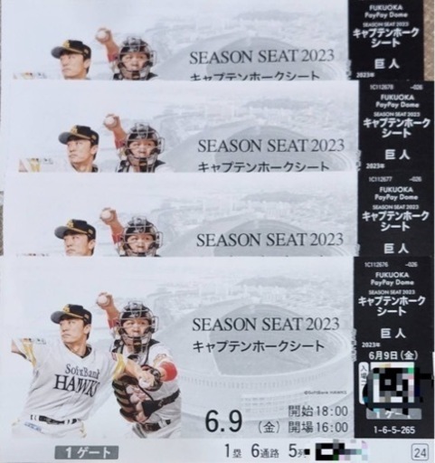 決まりました！ＧＷ特価！ソフトバンクVS巨人　６月９日１８時開始