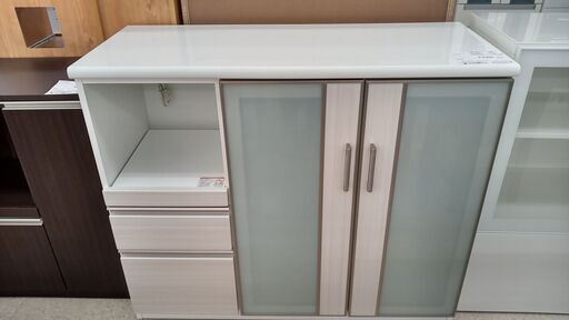 ★ジモティ割あり★ NITORI レンジボード 白 H101×D50×W121 クリーニング済み TJ602