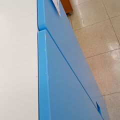 ★ジモティ割あり★  ワードローブ 水色 H128×D51×W60 クリーニング済み TJ604の画像