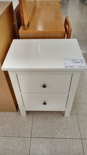 ★ジモティ割あり★ IKEA ベッドサイドチェスト 白 H67×D39×W55 クリーニング済み TJ606