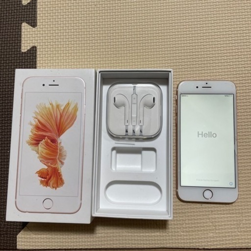 iPhone 6s Rose Gold 64GB SIMフリー イヤホン、箱付き