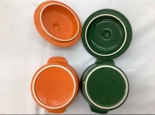 レンジで簡単ココット鍋 オレンジ色17個/緑色8個 未使用品 