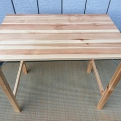 ■無印良品 折りたたみ式 パイン材テーブル■折り畳み机 木製 パ...