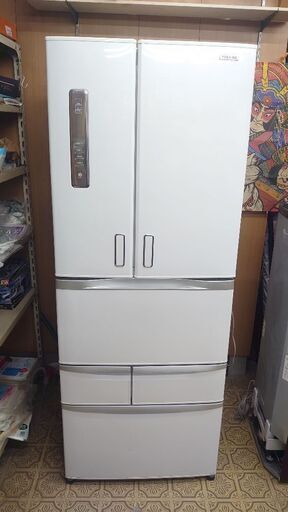 完売【超大型500リットル！冷えます！きれい！】東芝ノンフロン冷凍冷蔵庫　形名GRD50F（WS）2011年製