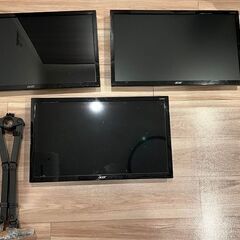 ACER 液晶モニター 3台、モニターアーム(モニター2枚対応)