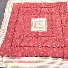 【中古】こたつ布団(綿入り)　無料　壊してキルトなど手芸材料にい...