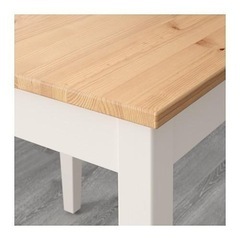 ダイニングテーブル 4人用 IKEA イケア LERHAMN レールハムン ホワイト テーブル 木製 机 食卓テーブル 木製テーブル ウッドテーブル 四人掛け 四人用の画像