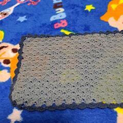 未使用 ハンドメイド 手編み 敷物 長方形の画像