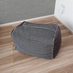 ビーズクッション 体にフィットするソファ＆オットマンのセット 無印良品の画像