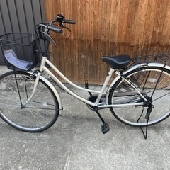★自転車 26インチ★シルバー★変速なし ダイナモライト シティ...