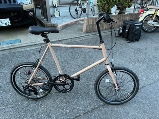 新品 ミニベロ自転車 アニマート サーファラマ 20インチ 7段変速 ベージュ