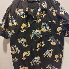 【値下げ】大きいサイズ　バイク柄アロハシャツ　アメリカンバイク　...