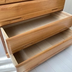 洋服タンス タンス 衣類収納 ワードローブ 7段 木目 の画像