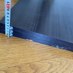 棚板57cm×41cm×1.5cm ダークブラウン 3枚 棚ダボ付の画像