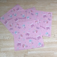 お話し中【差し上げます】キキララ　折り紙　4枚