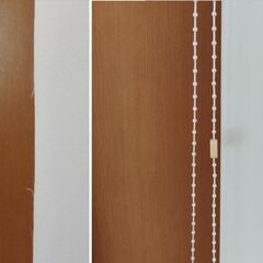 遮光ロールスクリーン オフホワイト 173 x 57cm チェーン式の画像